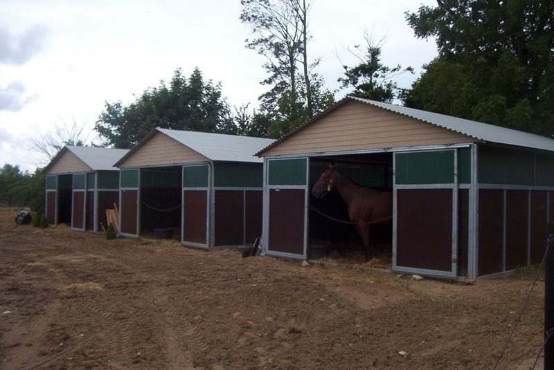Leskur, liggehall, løsdrift til hest (Contryhus)